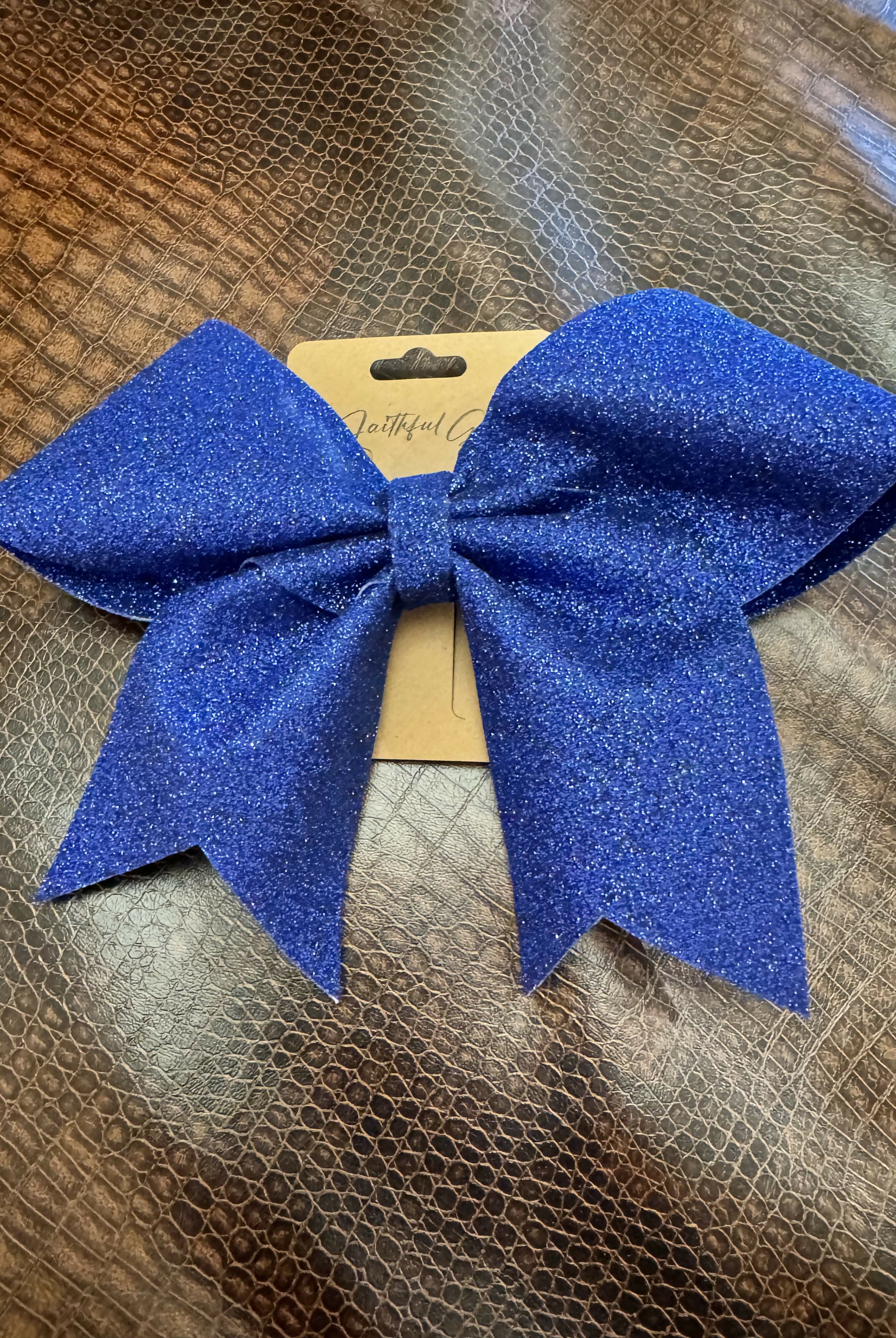 Glitter Cheer Bow-Accessories-Faithful Glow-Deadwood South Boutique, Women's Fashion Boutique in Henderson, TX