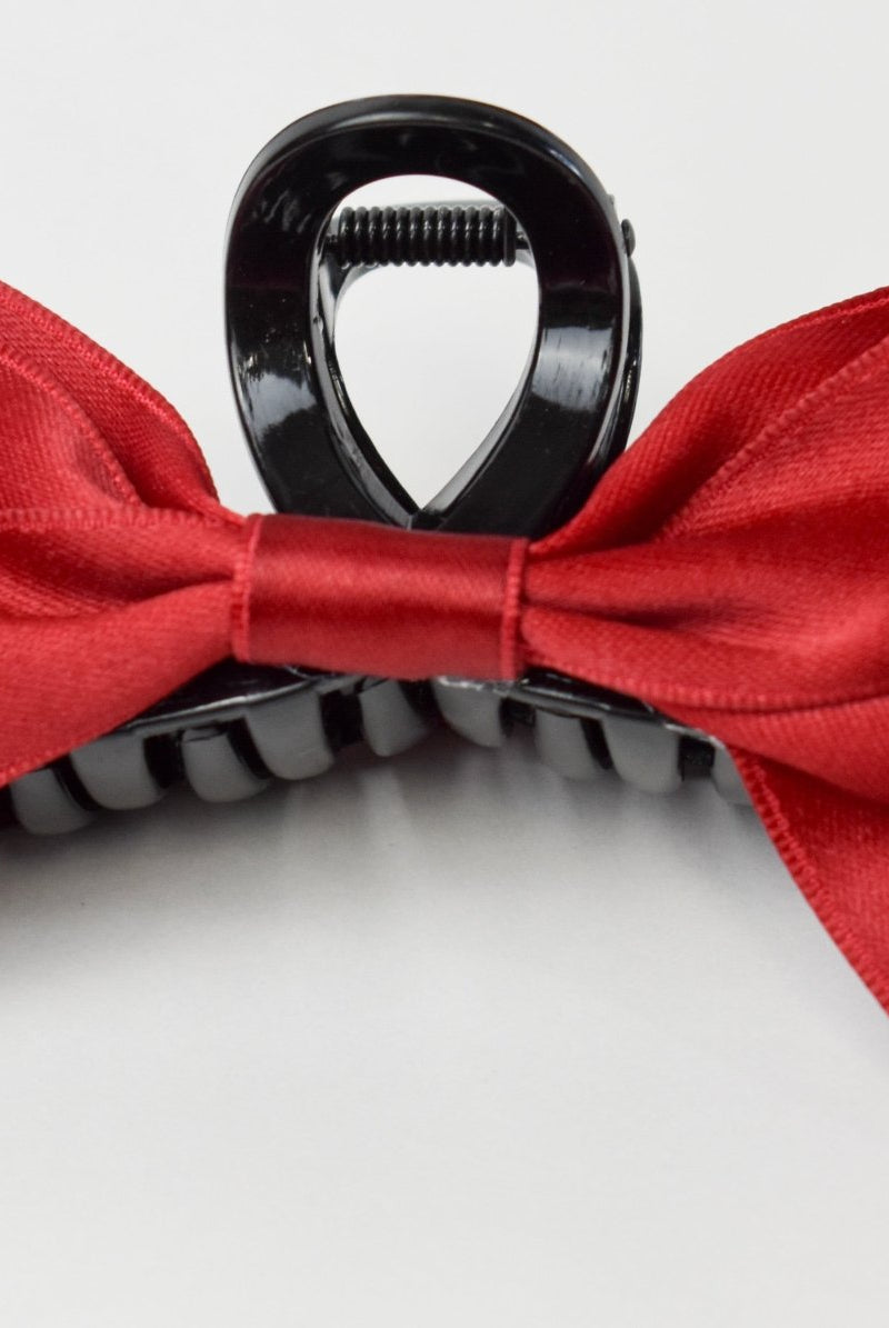 Satin Bow Hair Clip - Deadwood South Boutique & Company LLC