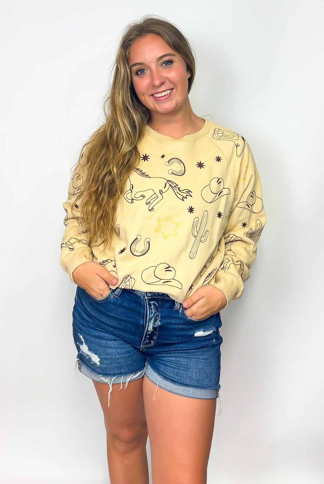 Sheriffs Posse Embroidered Sweatshirt - Deadwood South Boutique & Company LLC