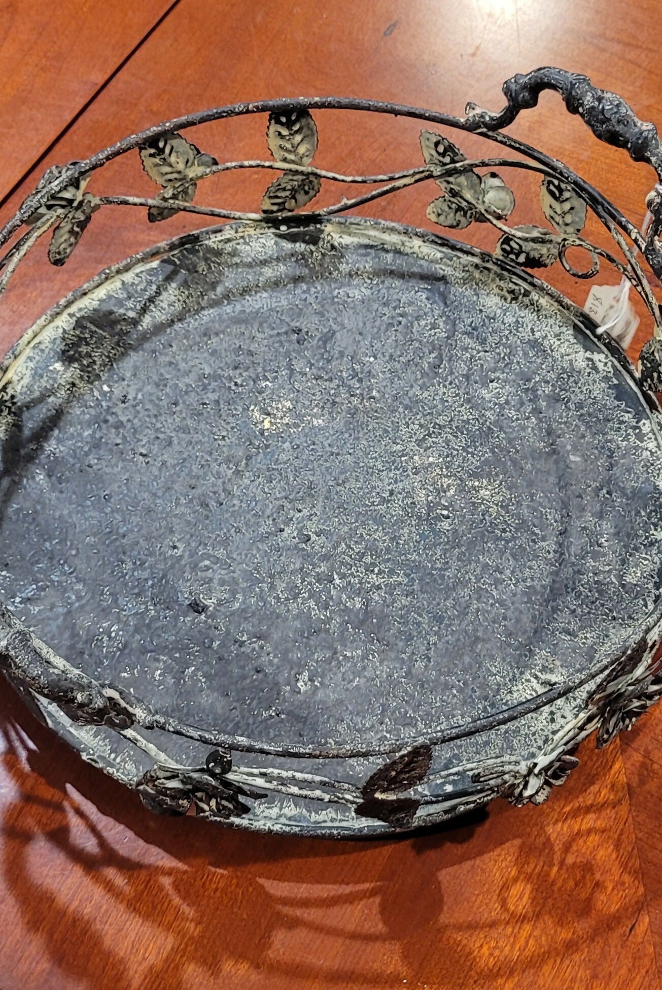Silver Metal Charger w/Roses - Deadwood South Boutique & Company LLC