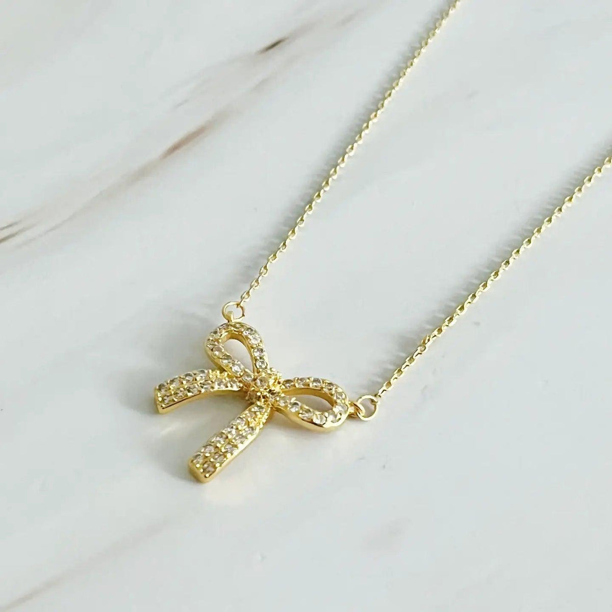 Simply Shine Bow Necklace - Deadwood South Boutique & Company LLC