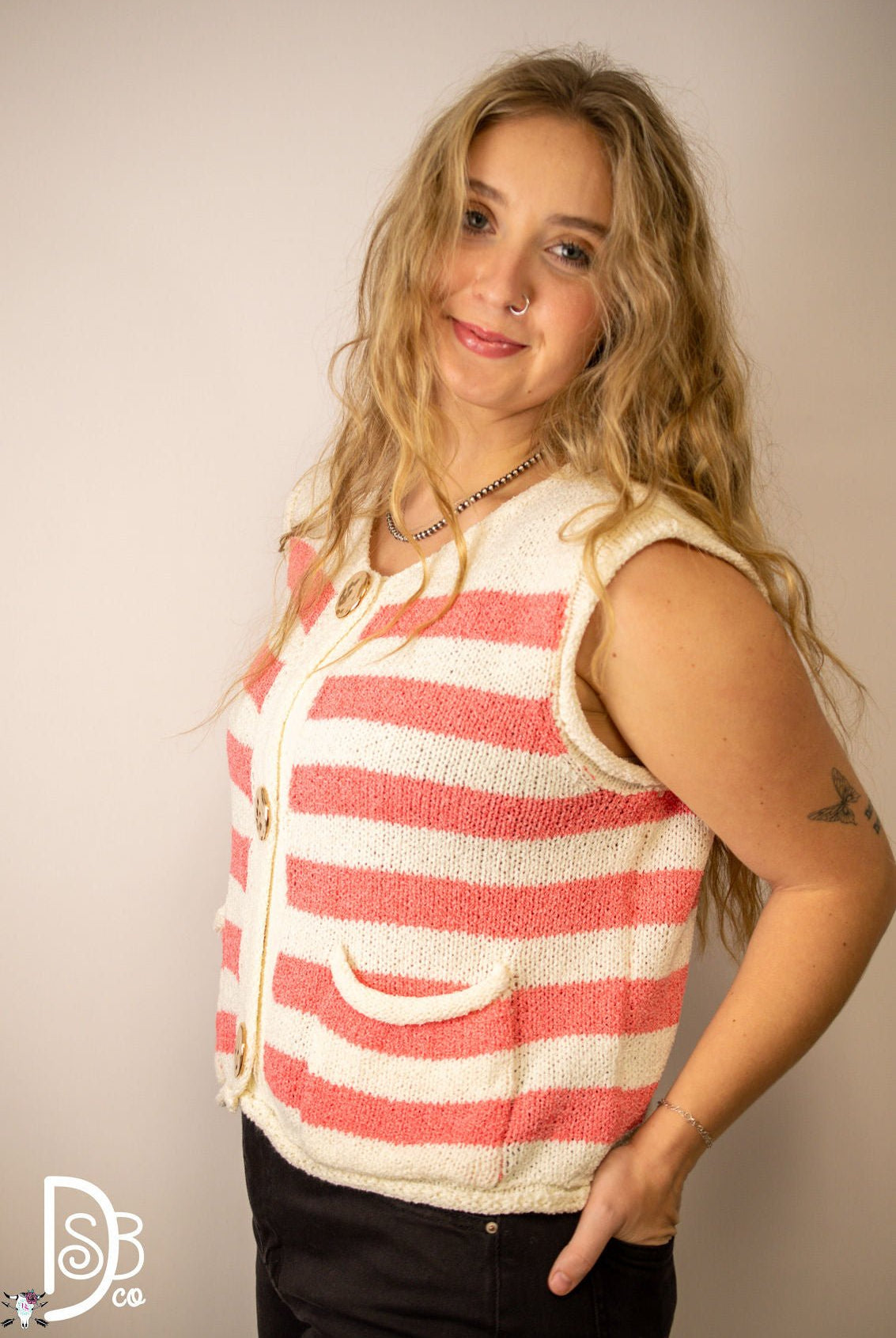 Sleeveless Knitted Sweater Vest - Deadwood South Boutique & Company LLC