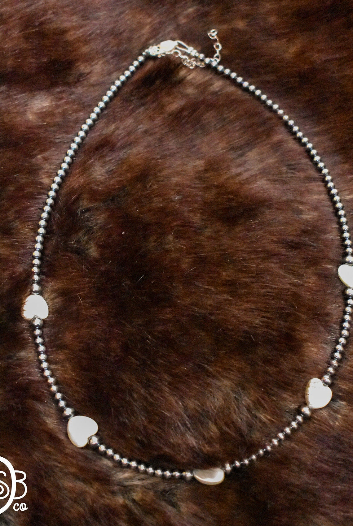 Sterling Silver Pearl Choker with Heart Freshwater Pearls - Deadwood South Boutique & Company LLC