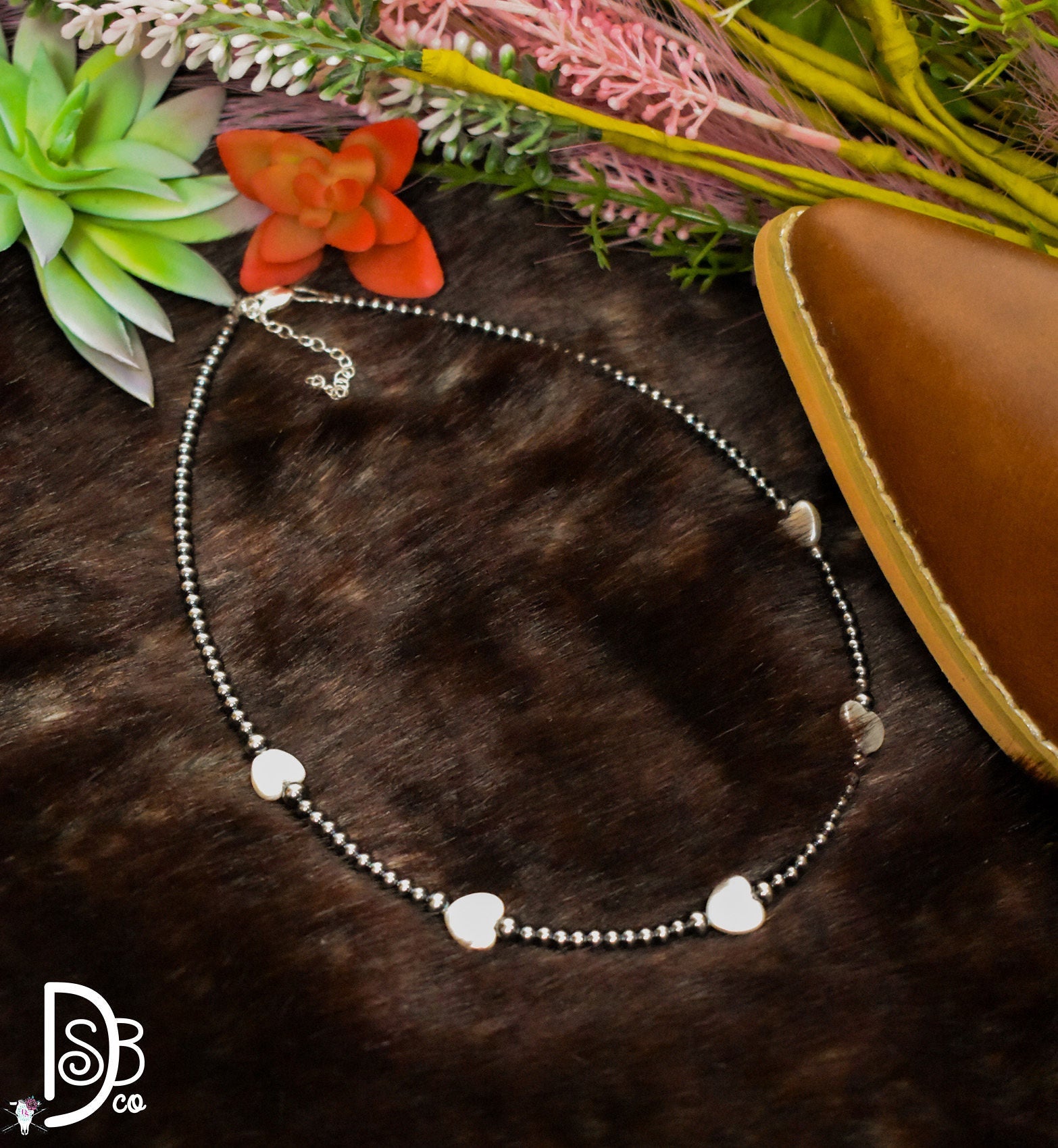 Sterling Silver Pearl Choker with Heart Freshwater Pearls - Deadwood South Boutique & Company LLC