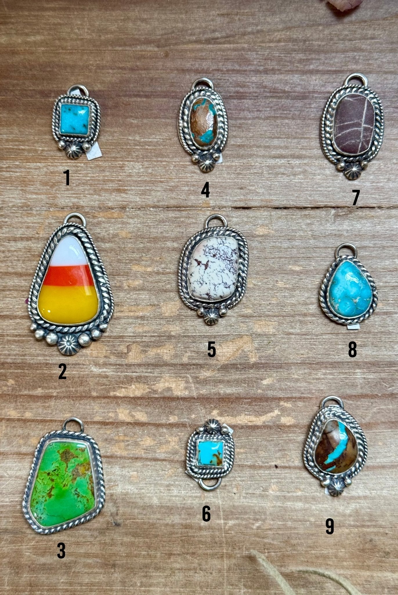 Sterling Silver & Turquoise Charms – Handmade by Jason Ogg & Shay Pfeiffer – USA Made – Pick Your Favorite - Deadwood South Boutique & Company LLC