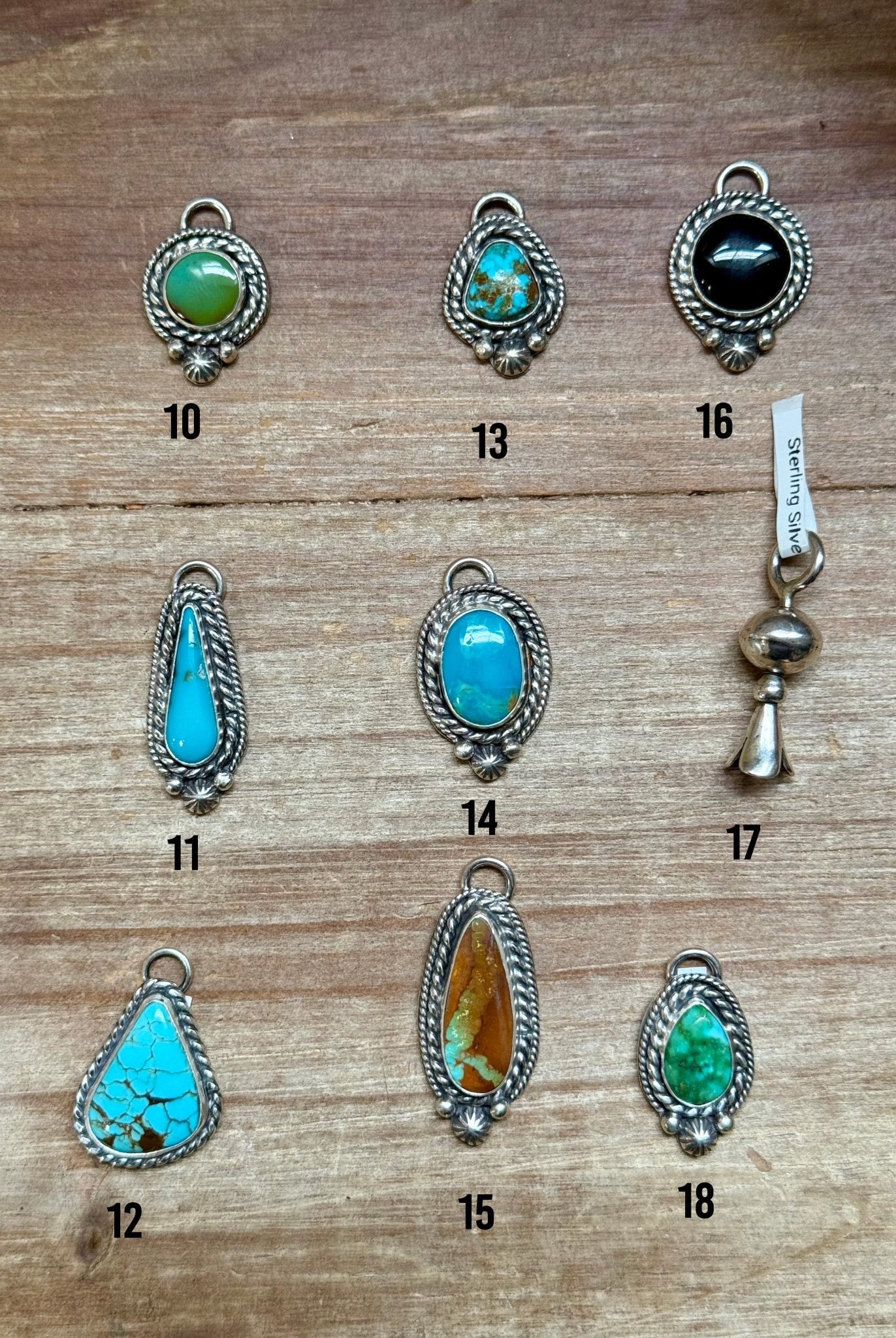 Sterling Silver & Turquoise Charms – Handmade by Jason Ogg & Shay Pfeiffer – USA Made – Pick Your Favorite - Deadwood South Boutique & Company LLC