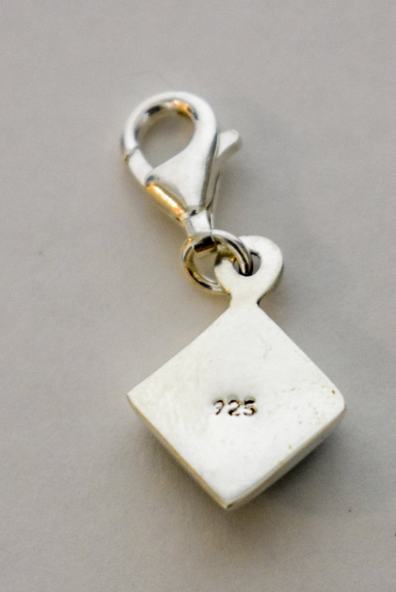 Sterling Silver & Turquoise Diamond Charm - Deadwood South Boutique & Company LLC