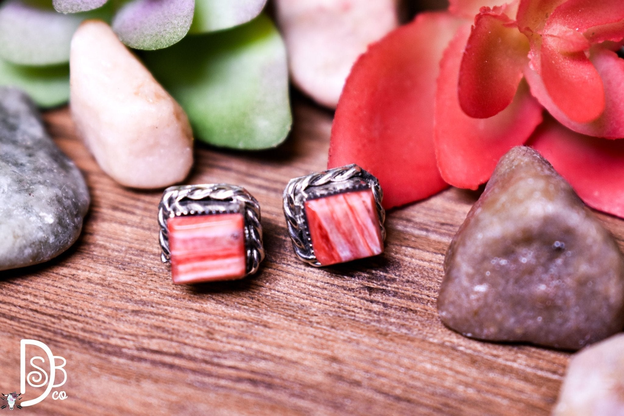 Sterling & Spiny Square Studs - Deadwood South Boutique & Company LLC