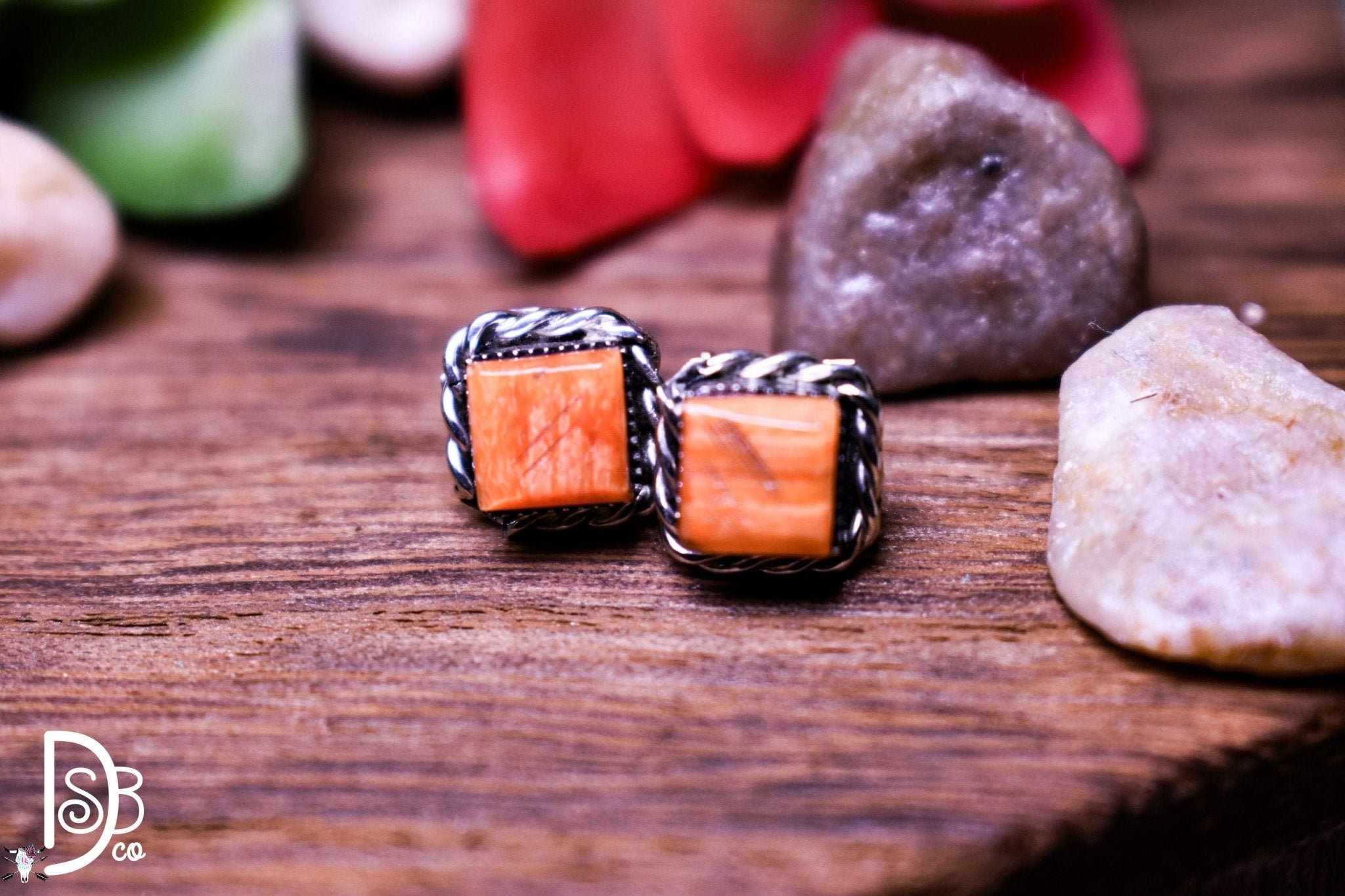 Sterling & Spiny Square Studs - Deadwood South Boutique & Company LLC