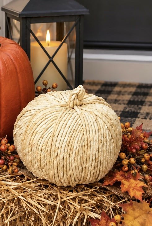 Straw pumpkin - Deadwood South Boutique & Company LLC