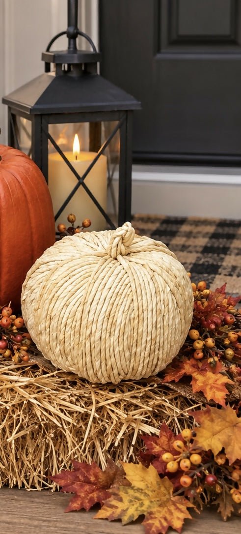 Straw pumpkin - Deadwood South Boutique & Company LLC