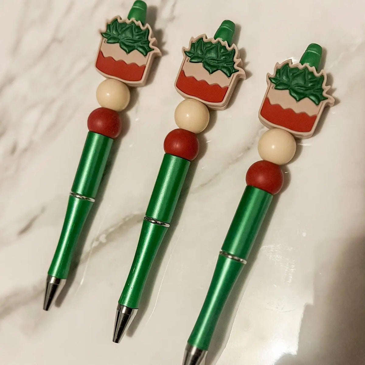 Succulent Beaded Pen - Deadwood South Boutique & Company LLC