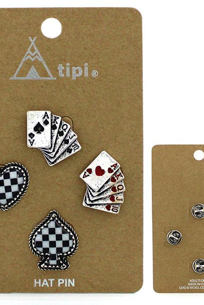 Suit of Cards Hat Pin Set - Deadwood South Boutique & Company LLC