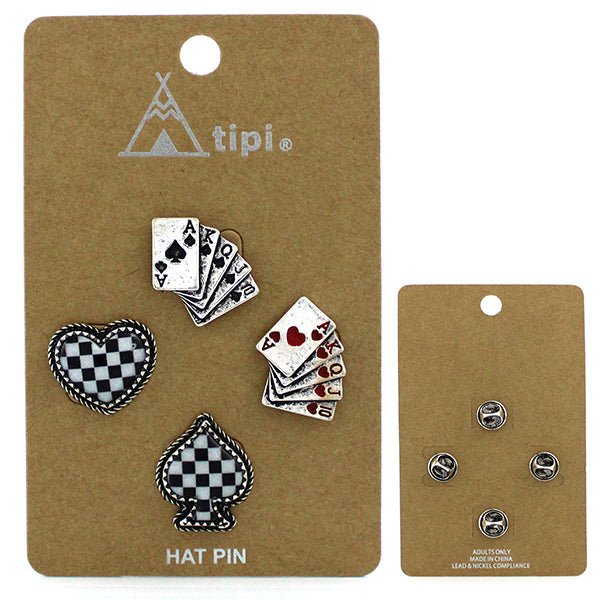 Suit of Cards Hat Pin Set - Deadwood South Boutique & Company LLC
