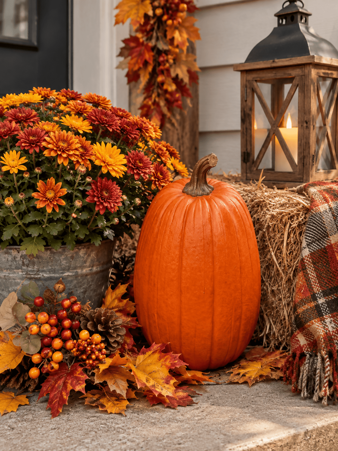 Tall orange resin pumpkin - Deadwood South Boutique & Company LLC
