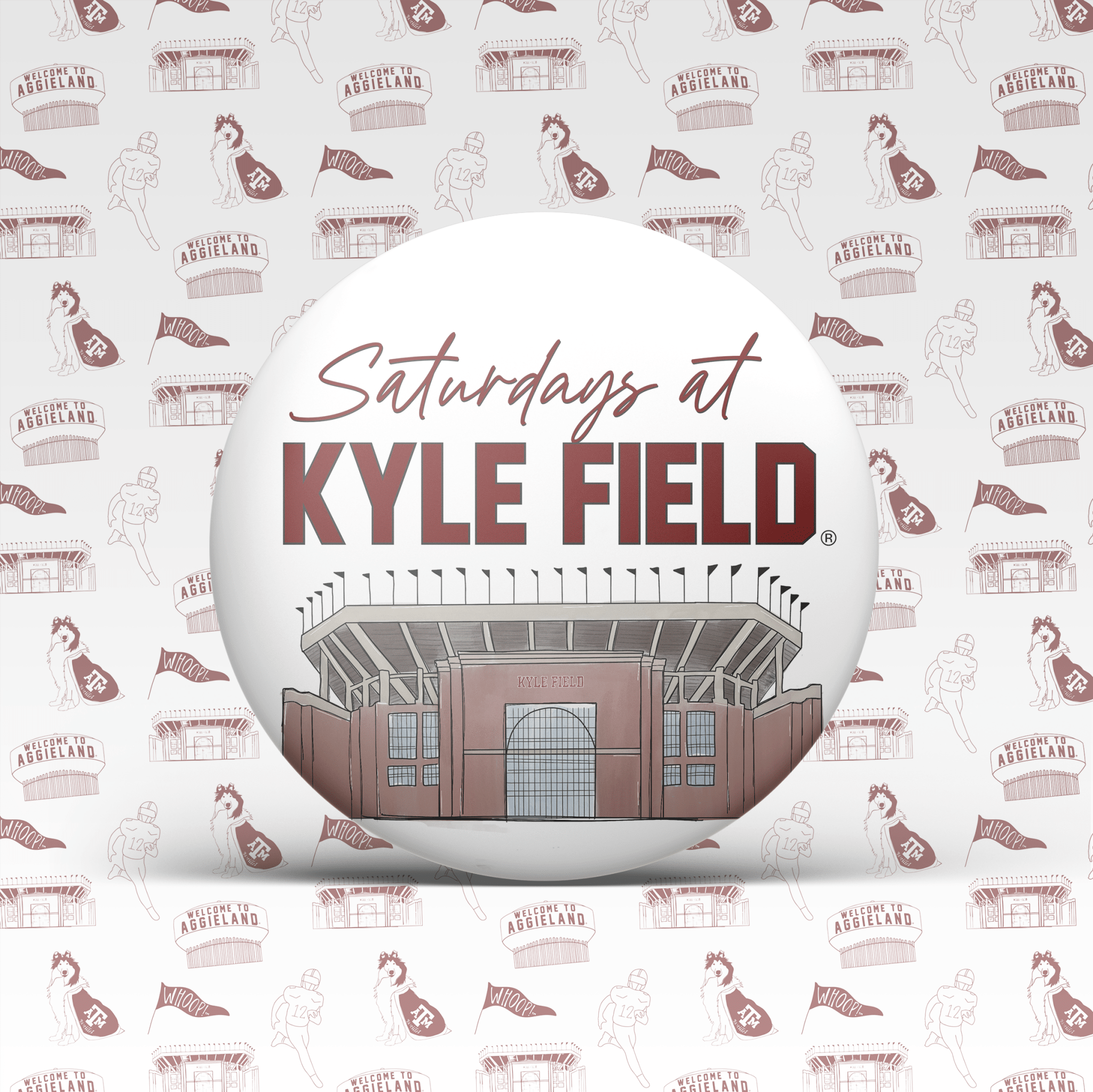 Texas A&M Game Day Buttons | Gameday Pins - Deadwood South Boutique & Company LLC