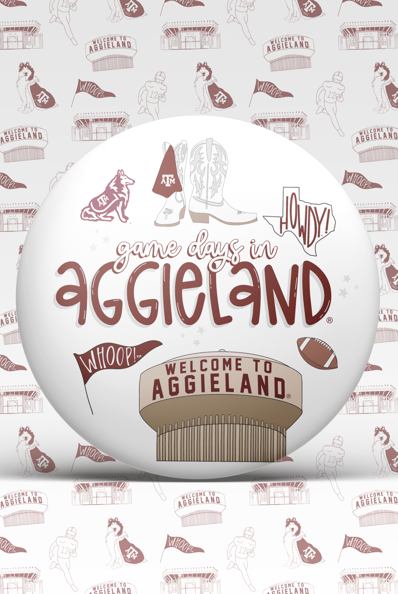 Texas A&M Game Day Buttons | Gameday Pins - Deadwood South Boutique & Company LLC