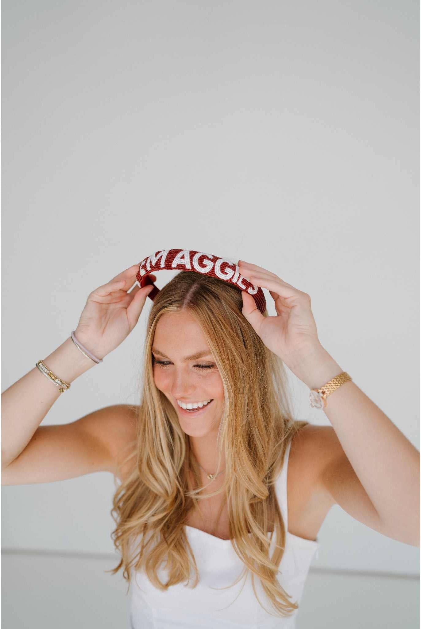 Texas A&M Gig 'em Aggies Headband by Desden - Deadwood South Boutique & Company LLC