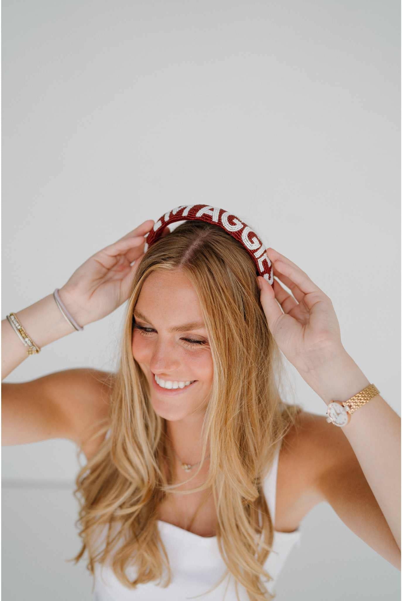 Texas A&M Gig 'em Aggies Headband by Desden - Deadwood South Boutique & Company LLC