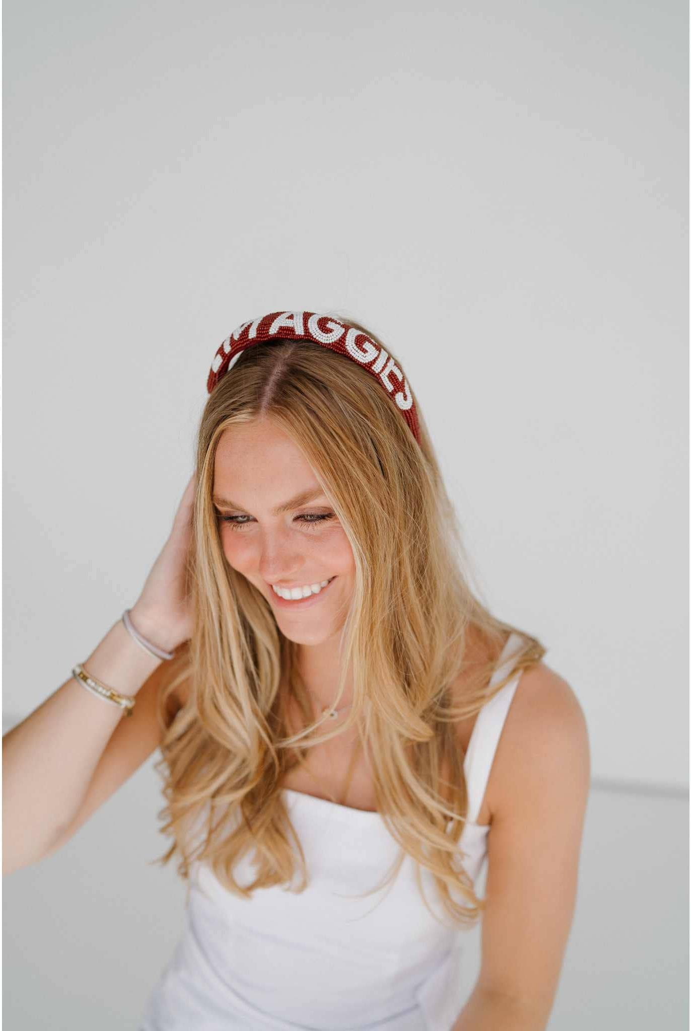 Texas A&M Gig 'em Aggies Headband by Desden - Deadwood South Boutique & Company LLC