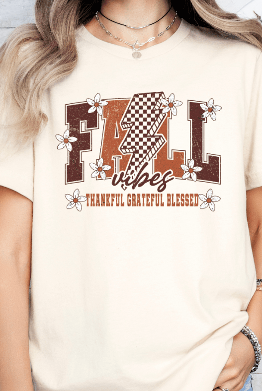 Thankful, Greatful, Blessed Fall Graphic Tee - Deadwood South Boutique & Company LLC