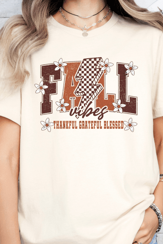 Thankful, Greatful, Blessed Fall Graphic Tee - Deadwood South Boutique & Company LLC