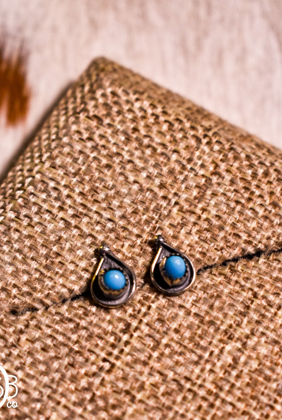 The Allie Sterling & Turquoise Studs - Deadwood South Boutique & Company LLC