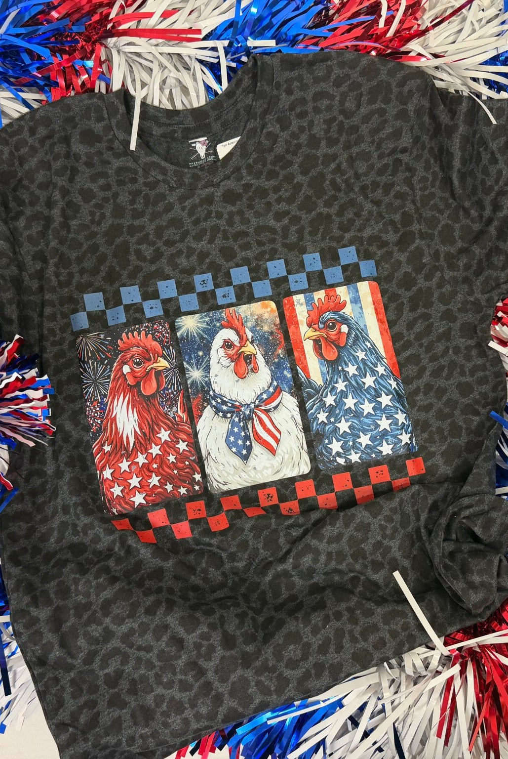 The Americana Chicken Graphic Tee - Deadwood South Boutique & Company LLC