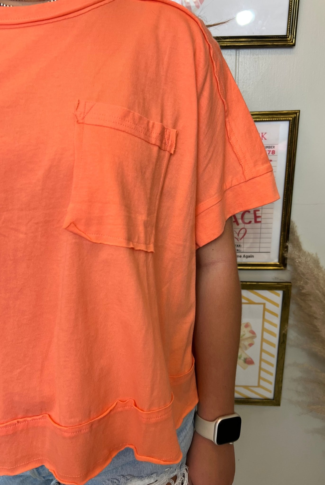 The Aspyn Cropped Pocket Tee - Deadwood South Boutique & Company LLC