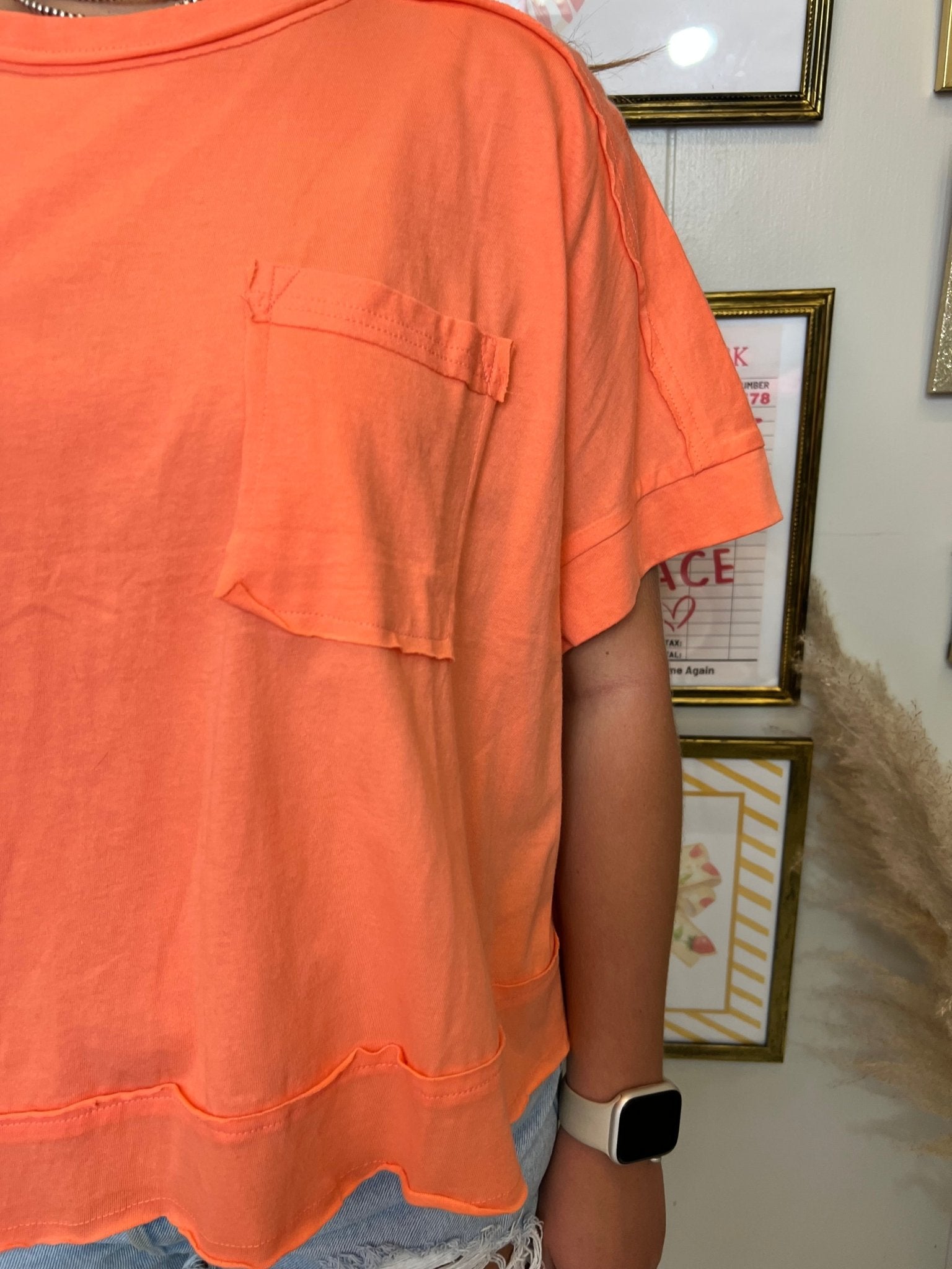 The Aspyn Cropped Pocket Tee - Deadwood South Boutique & Company LLC
