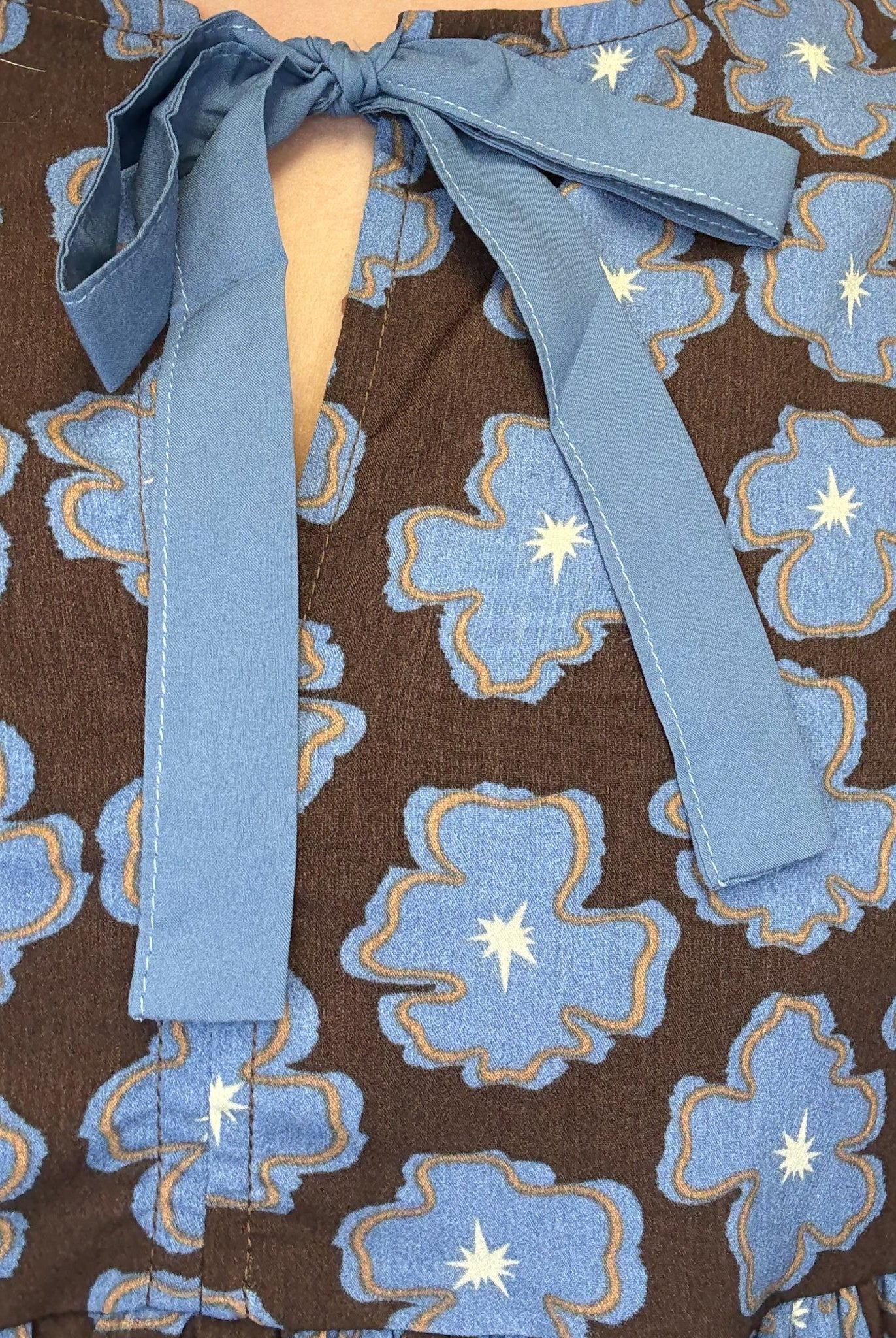 The Blue Floral Baby Doll Top - Deadwood South Boutique & Company LLC