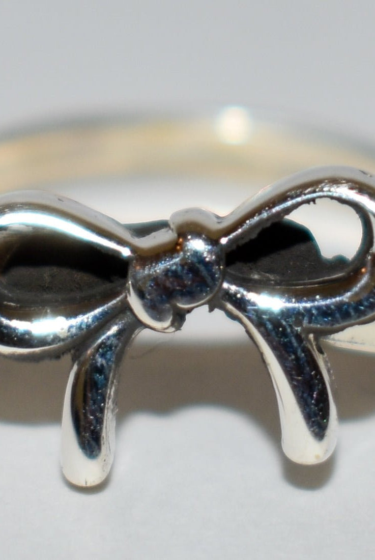 The Cutesy Sterling Silver Bow Stacker Ring - Deadwood South Boutique & Company LLC