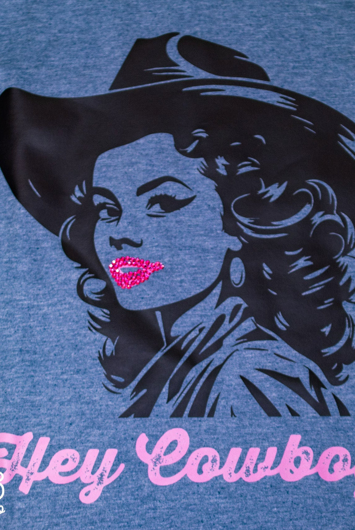 The Hey Cowboy Rhinestone Graphic Tee - Deadwood South Boutique & Company LLC