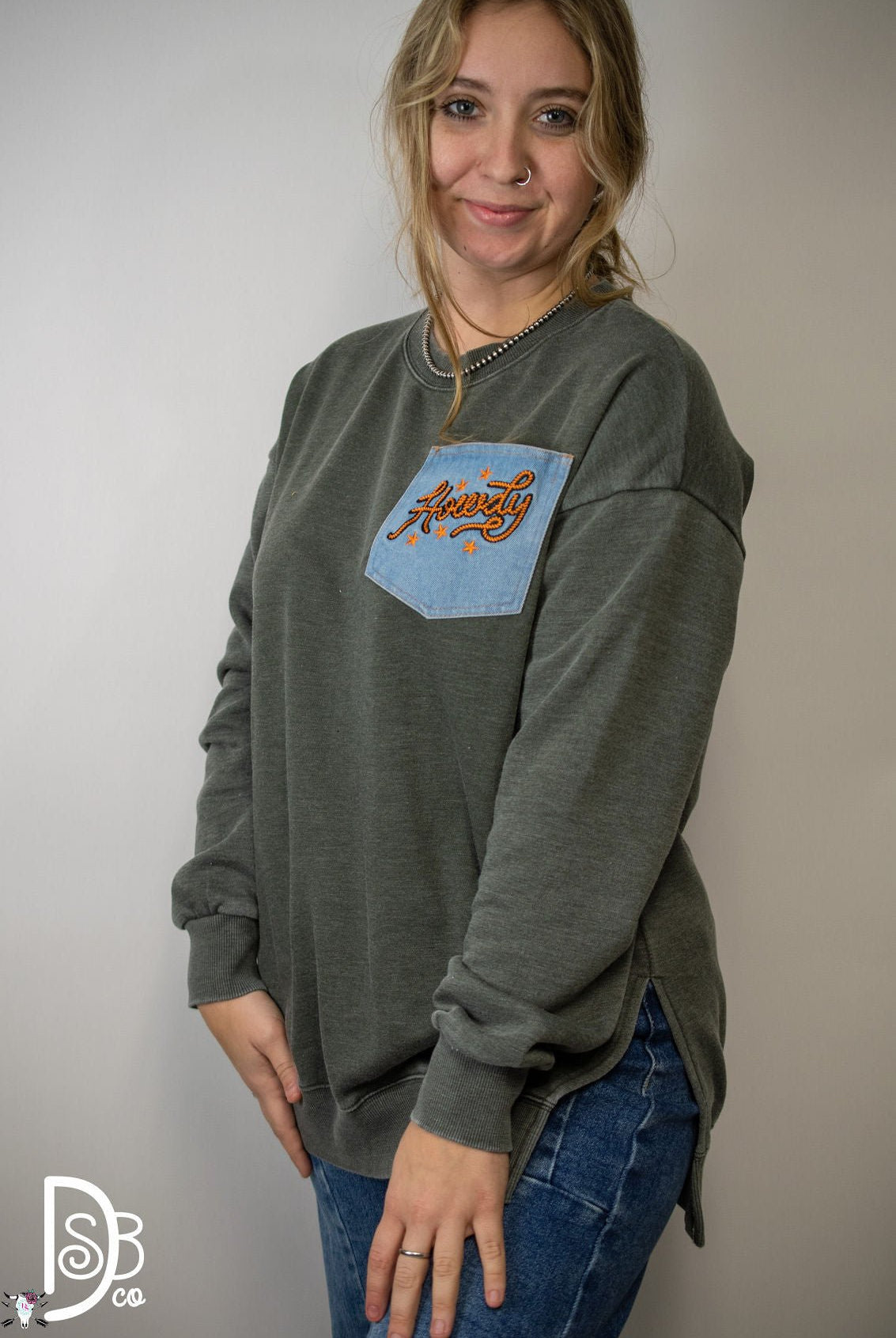 The Howdy Pocket Sweatshirt - Deadwood South Boutique & Company LLC