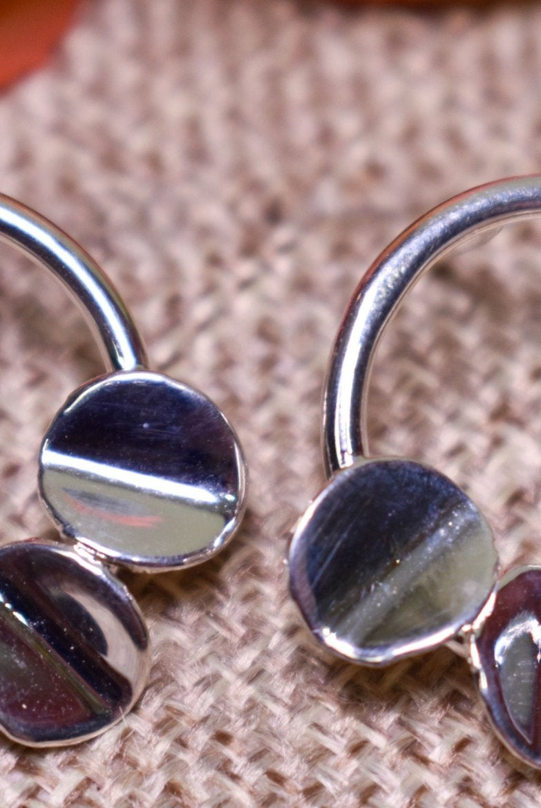 The Lilly Sterling Silver Circle Studs - Deadwood South Boutique & Company LLC