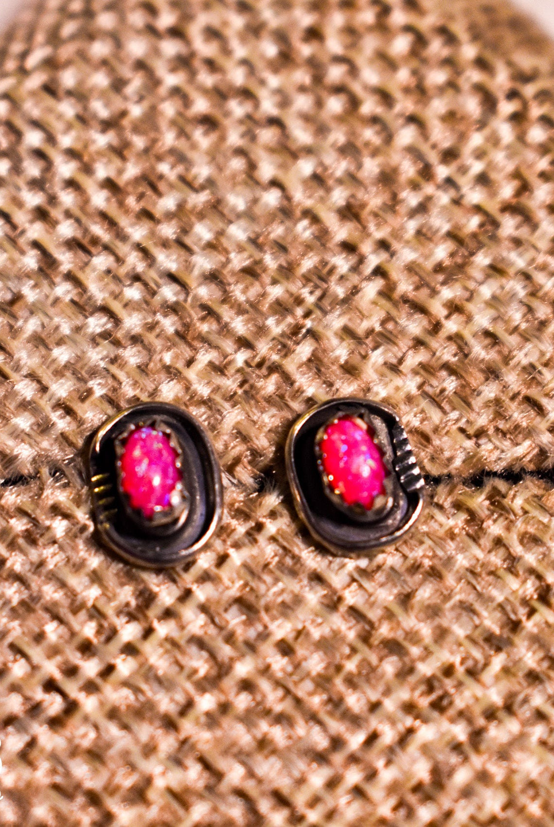 The Pamela Authentic Sterling & Pink Fire Opal Studs - Deadwood South Boutique & Company LLC