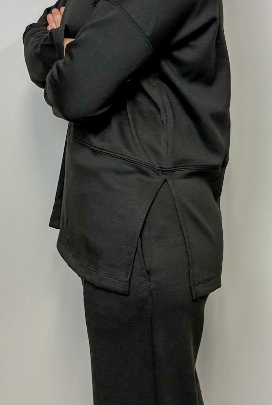 The Scuba Side Slit Top & Pant Set - Deadwood South Boutique & Company LLC