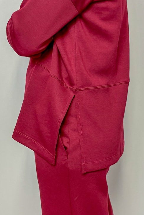 The Scuba Side Slit Top & Pant Set - Deadwood South Boutique & Company LLC