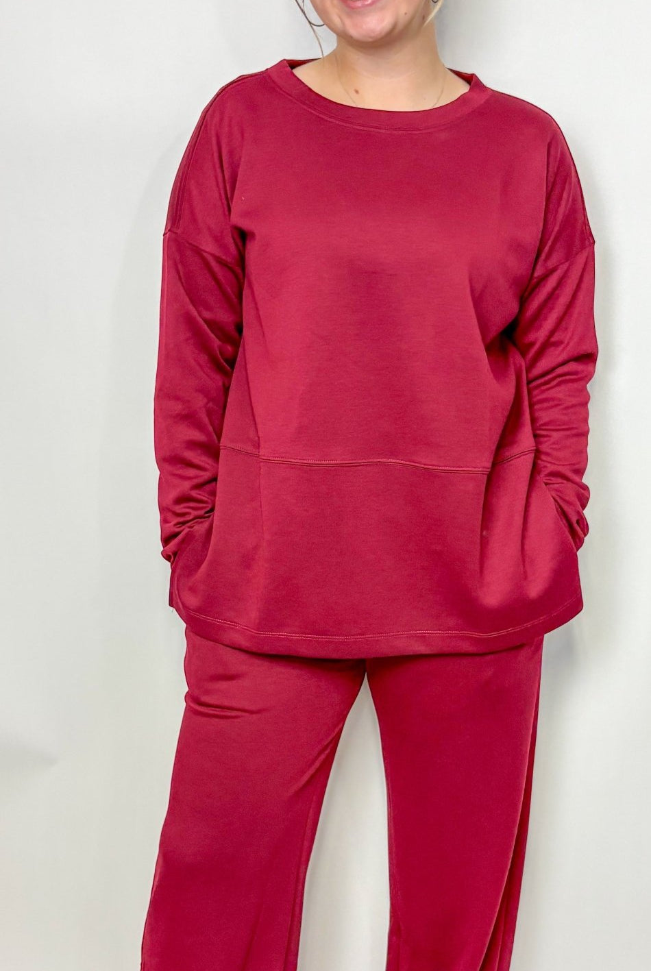 The Scuba Side Slit Top & Pant Set - Deadwood South Boutique & Company LLC