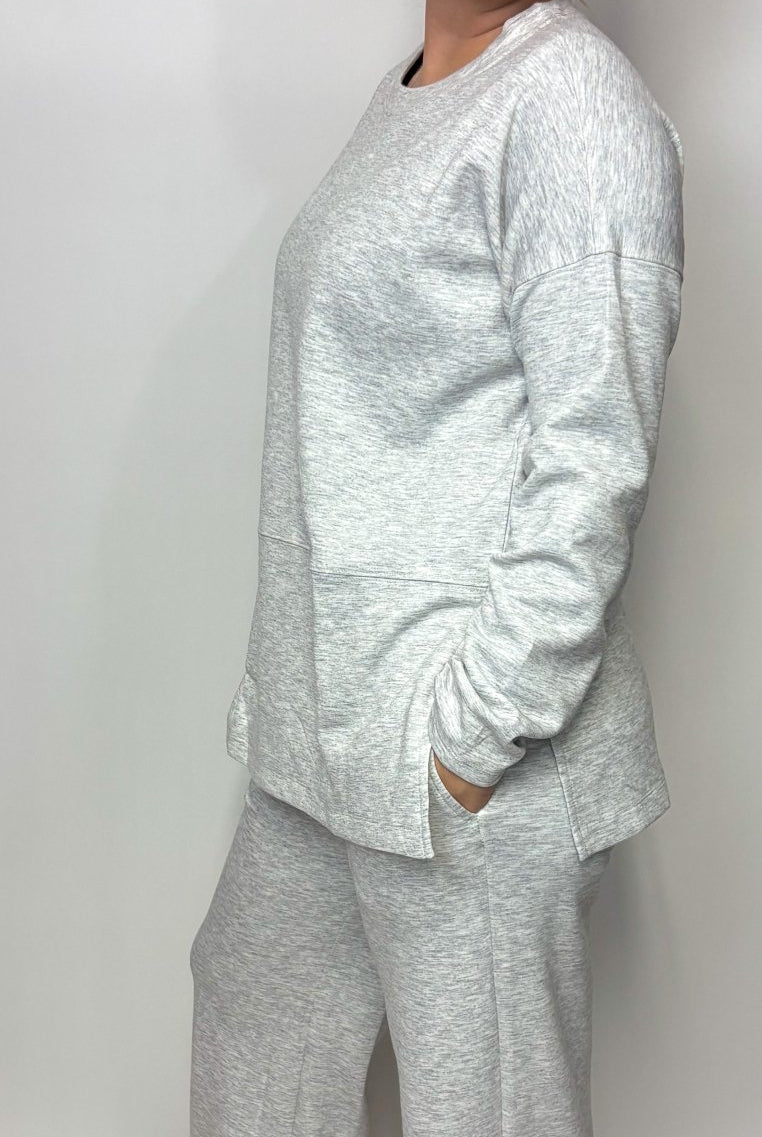 The Scuba Side Slit Top & Pant Set - Deadwood South Boutique & Company LLC