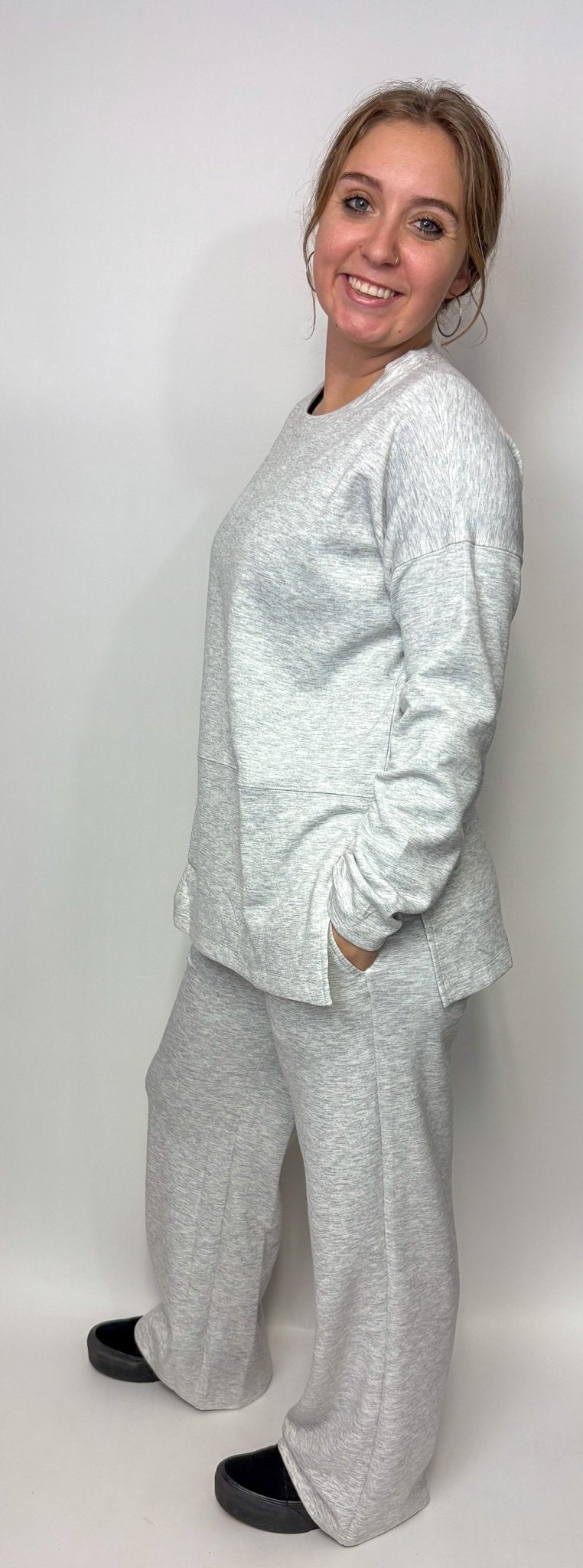 The Scuba Side Slit Top & Pant Set - Deadwood South Boutique & Company LLC