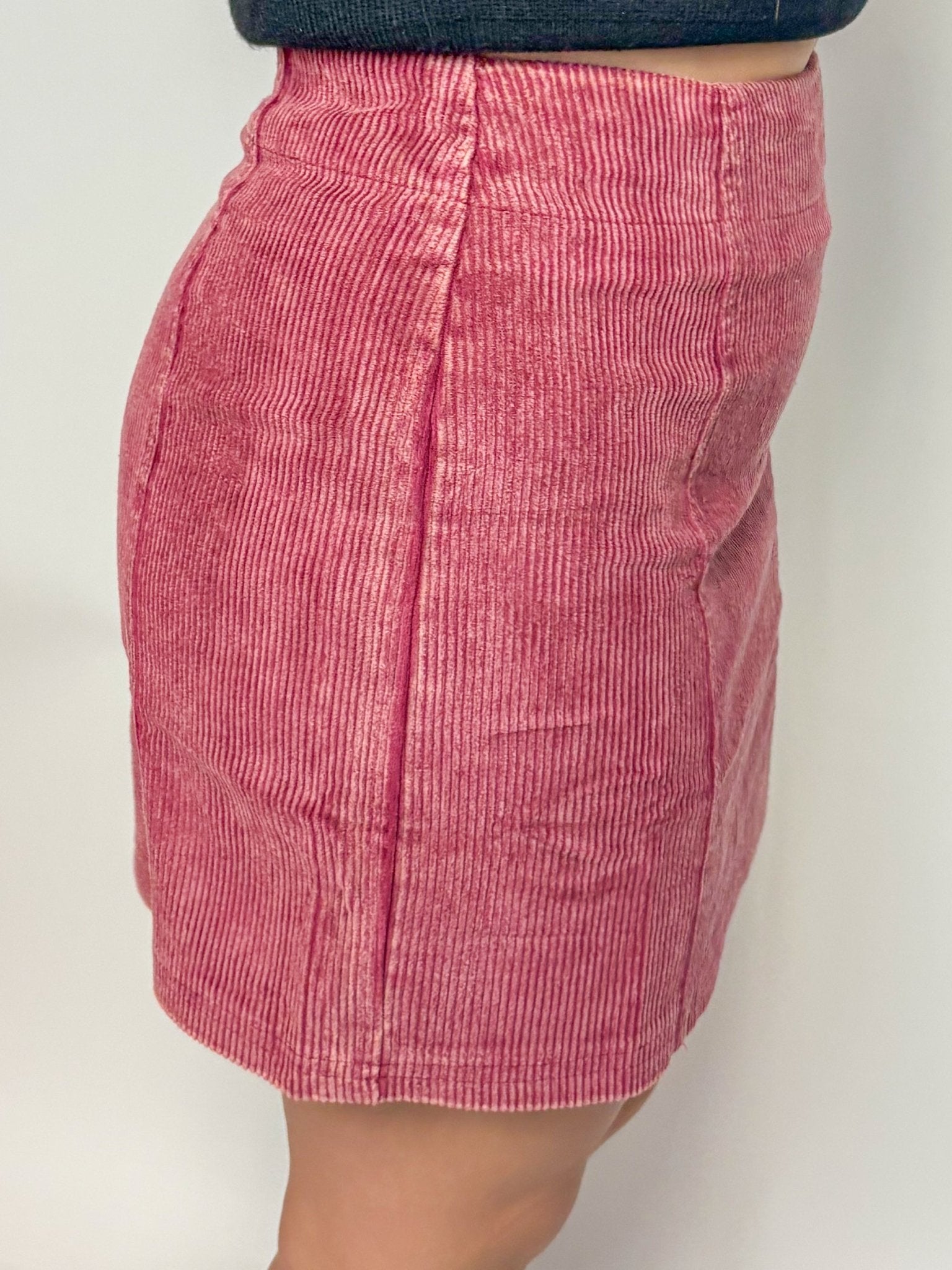 The Washed Corduroy Skirt - Deadwood South Boutique & Company LLC