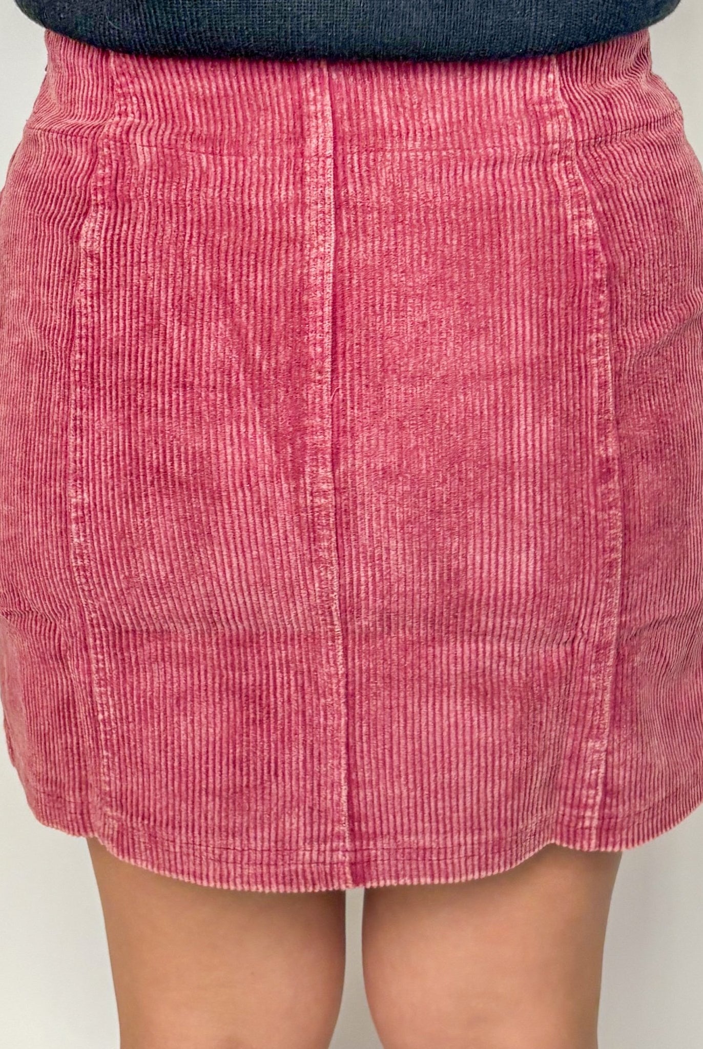 The Washed Corduroy Skirt - Deadwood South Boutique & Company LLC