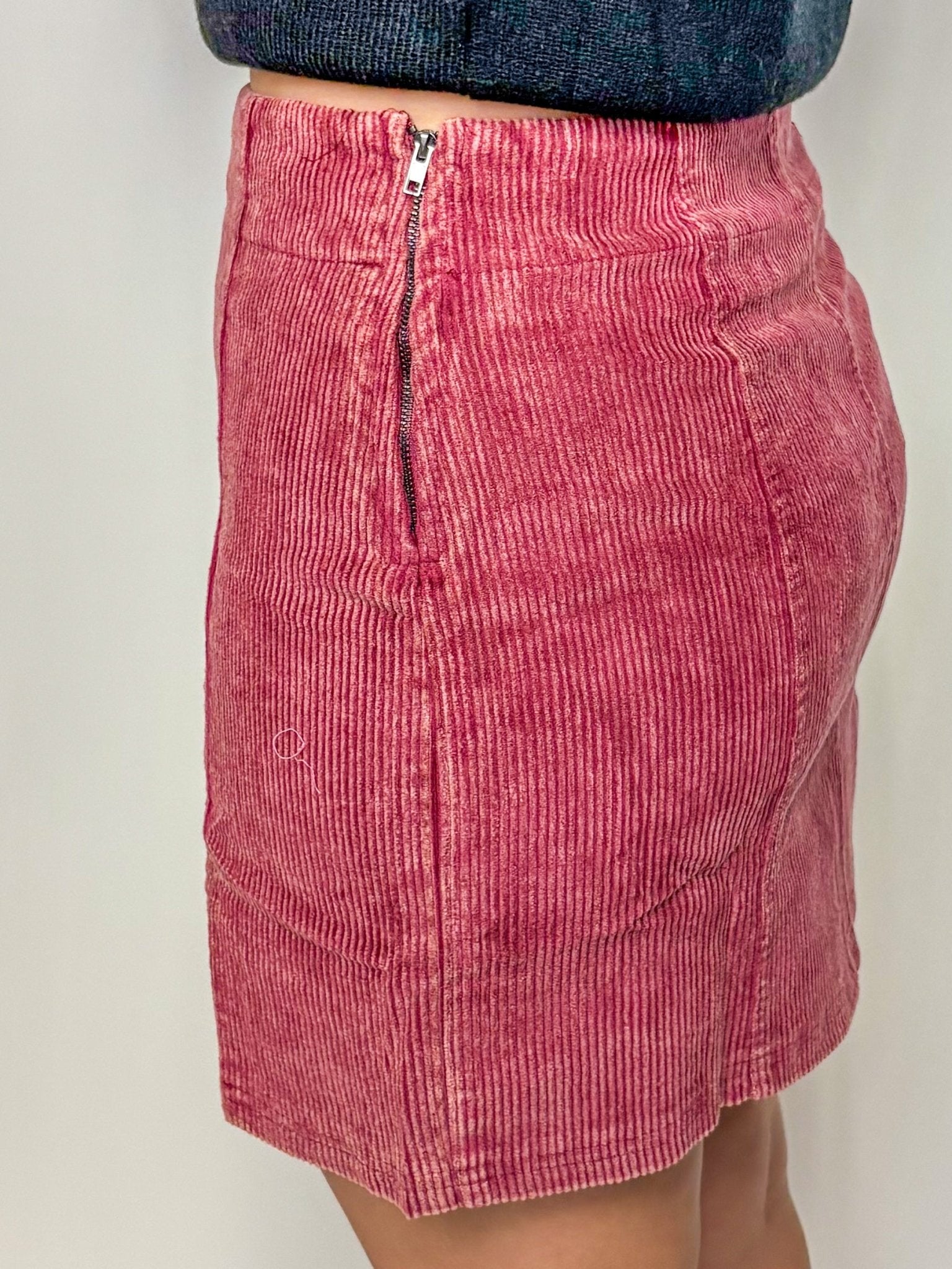 The Washed Corduroy Skirt - Deadwood South Boutique & Company LLC