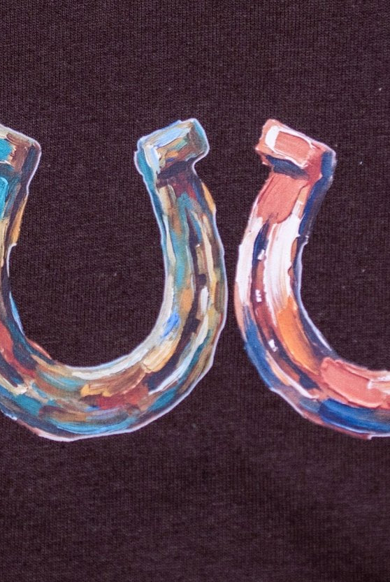 The Watercolor Horseshoe Long Sleeve - Deadwood South Boutique & Company LLC
