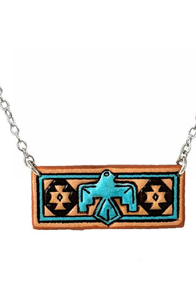 Thunderbird Leather Bar Necklace - Deadwood South Boutique & Company LLC