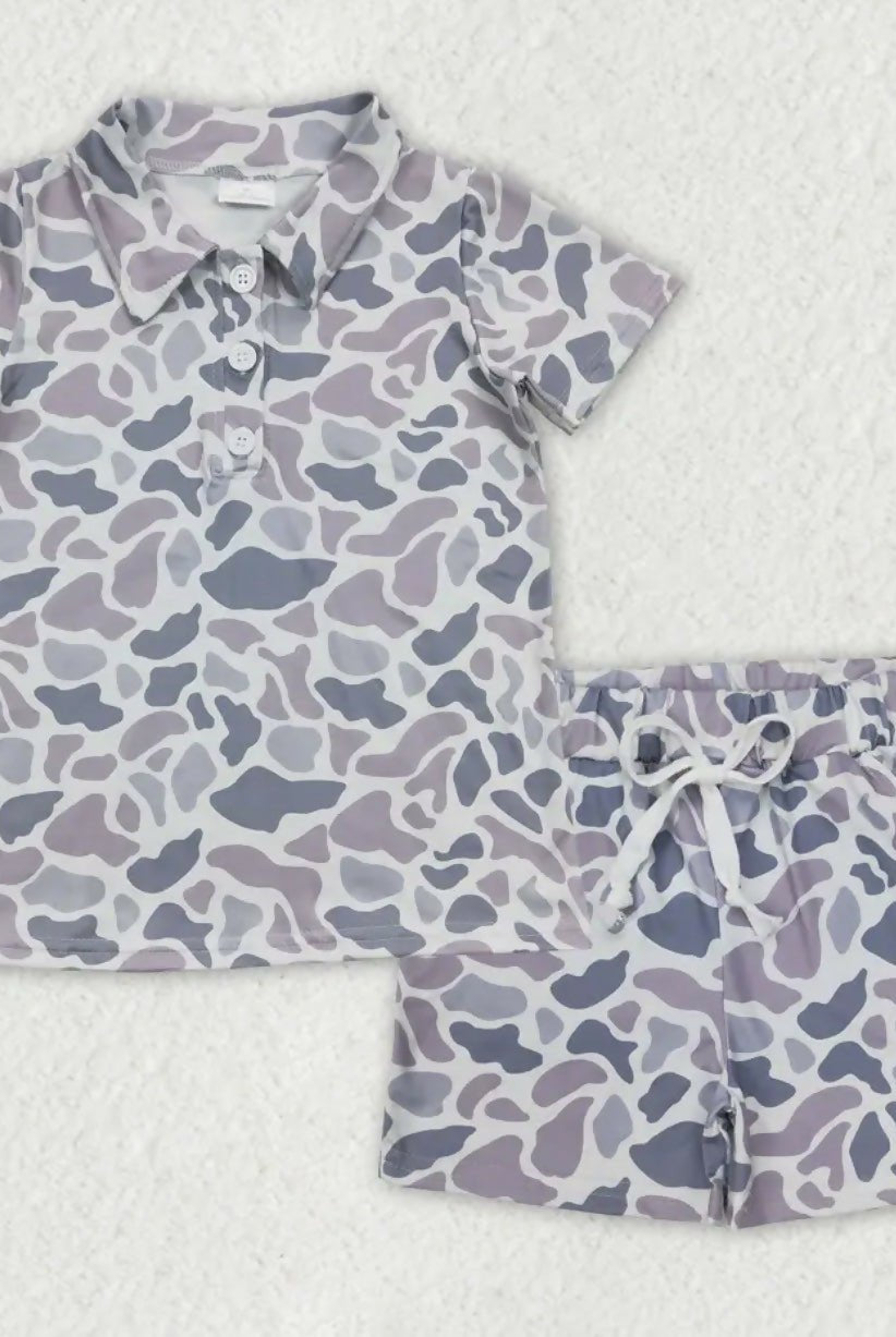 Timber Grey Camo Shorts Set - Deadwood South Boutique & Company LLC
