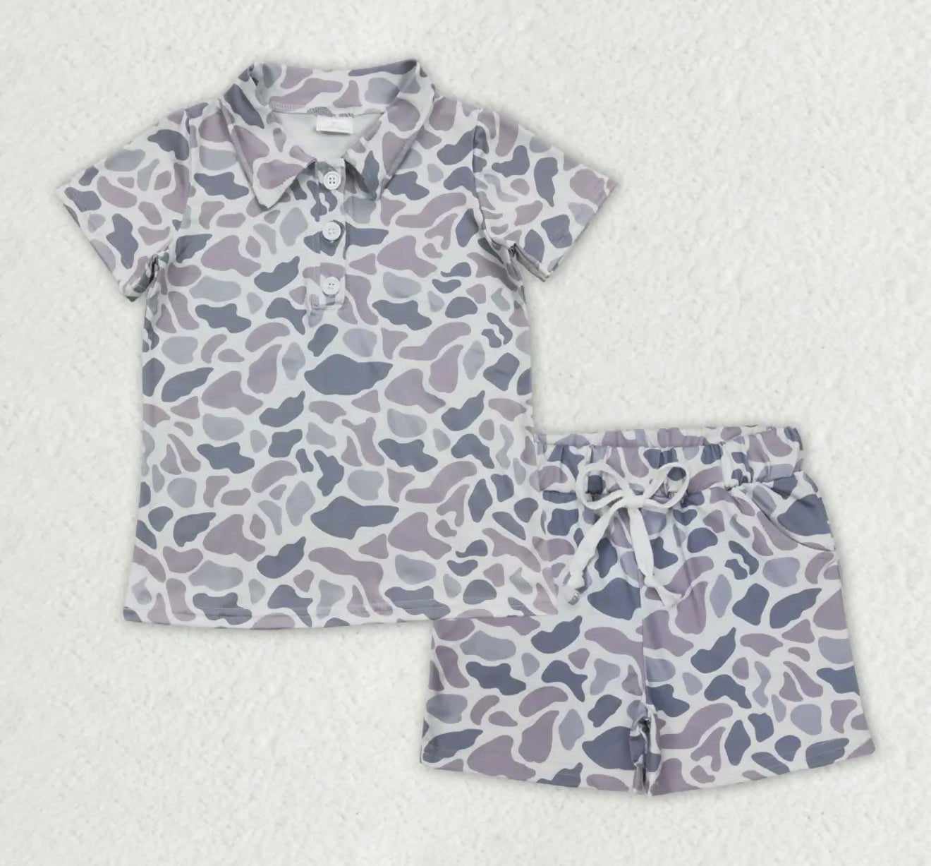 Timber Grey Camo Shorts Set - Deadwood South Boutique & Company LLC