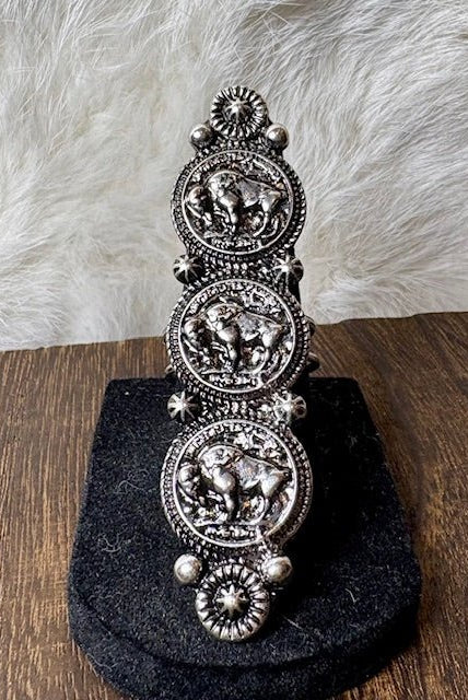 Triple Buffalo Fashion Concho Ring - Deadwood South Boutique & Company LLC