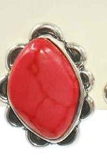 Triple Charge Red Fashion Stud Earrings - Deadwood South Boutique & Company LLC